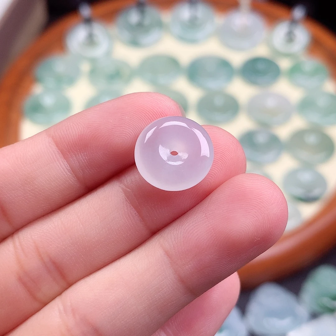 翡翠未镶嵌颈饰平安扣13.4×4.3