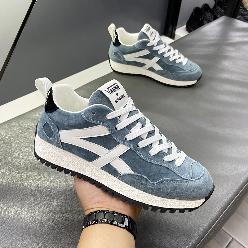 秋季猪八革百搭2025小白鞋阿甘鞋轻奢韩版休闲运动鞋潮牌防滑男鞋