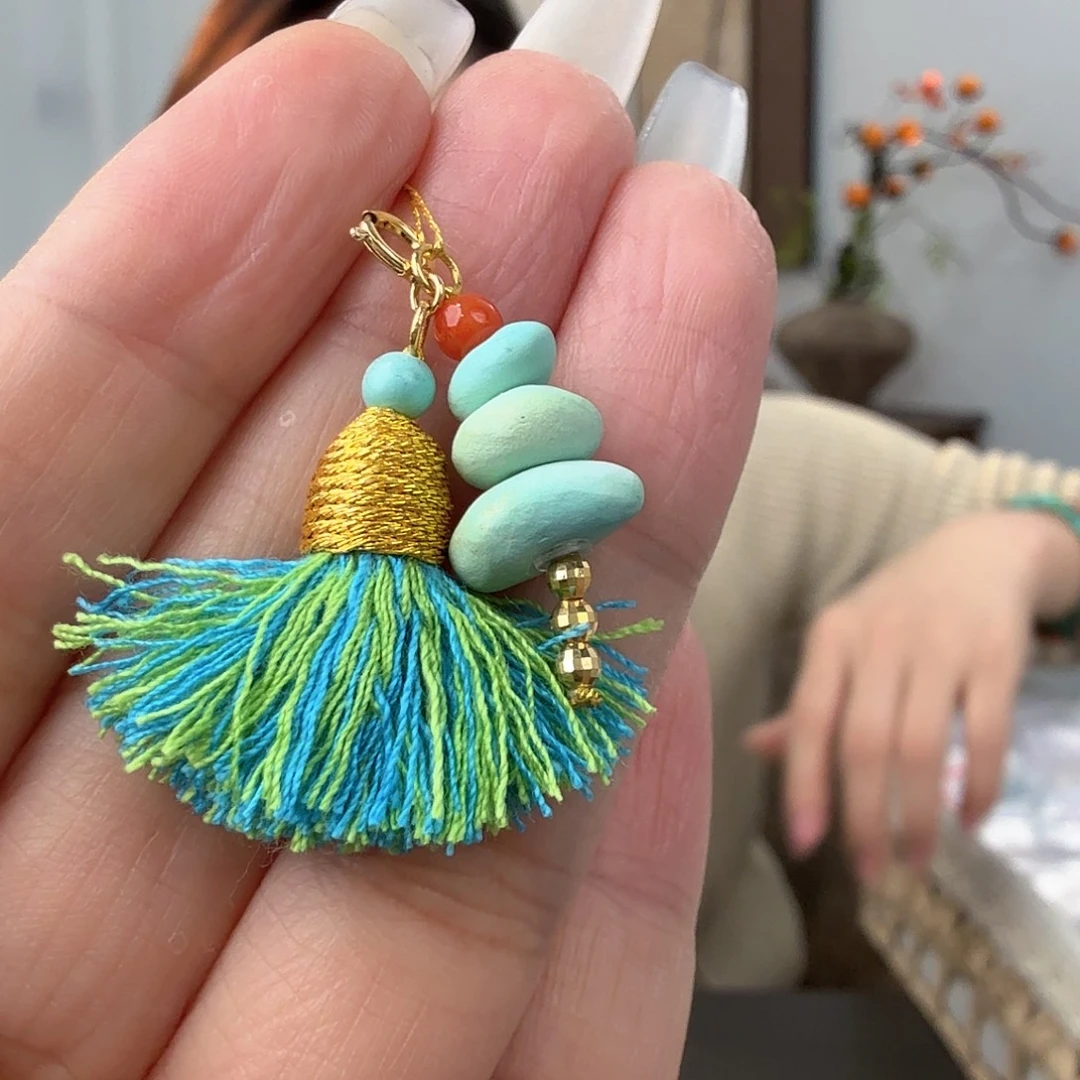 绿松石18K金镶嵌珠宝奇石