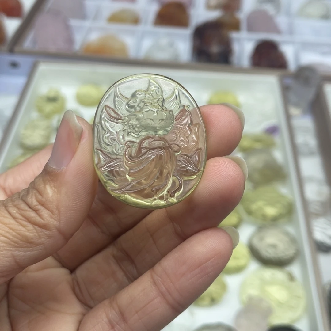 水晶吊坠(不含链)未镶嵌双**瑜