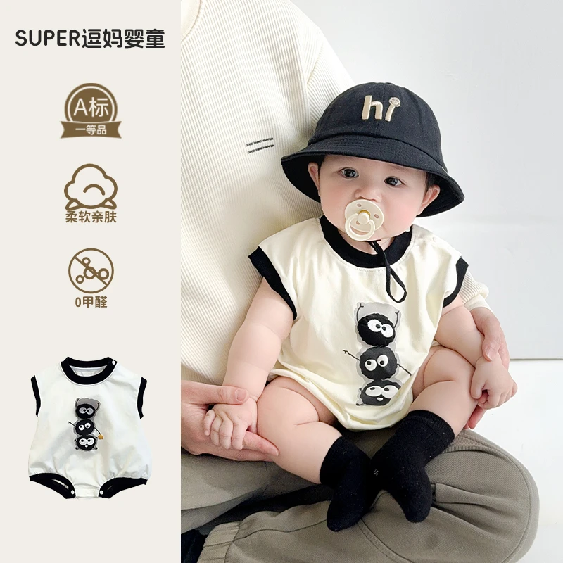 婴儿夏装宝宝衣服夏季新款可爱超萌婴幼儿卡通包屁衣满月百天夏款