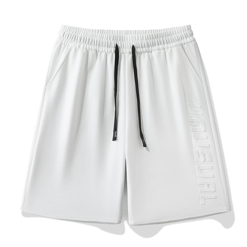 夏季新款韩版青少年运动冰丝薄款宽松短裤松紧带五分裤男士休闲裤
