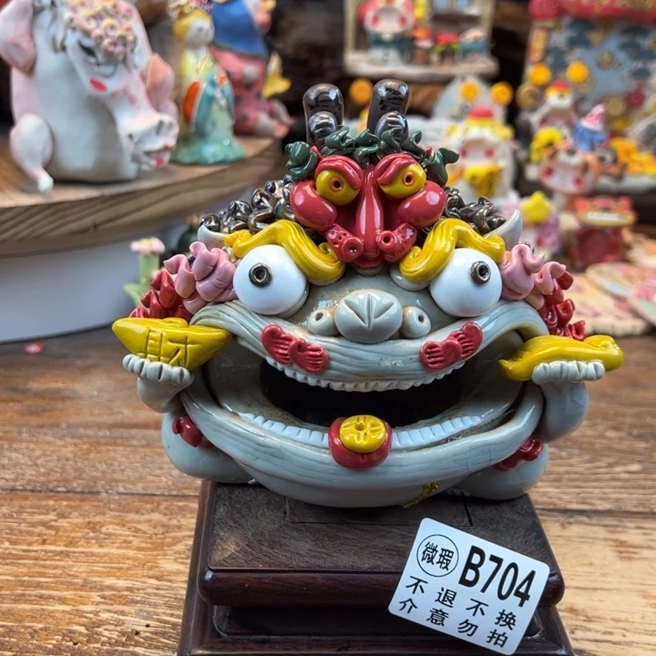 陶摆件小镇青花每日有新品微瑕