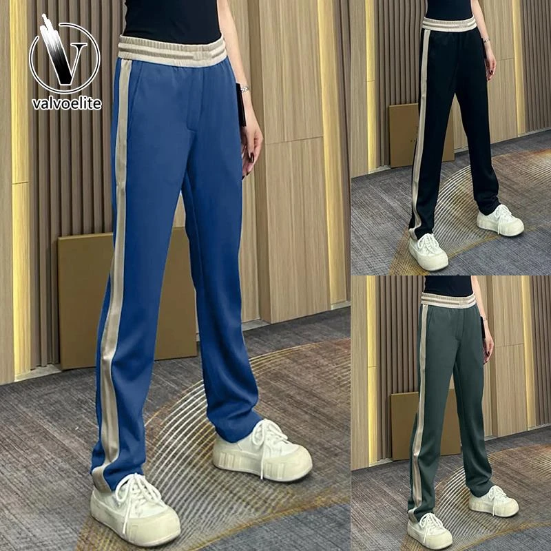 VALVOELITE新款轻奢休闲裤男高街潮流穿搭条纹卫裤垂感修身长裤夏