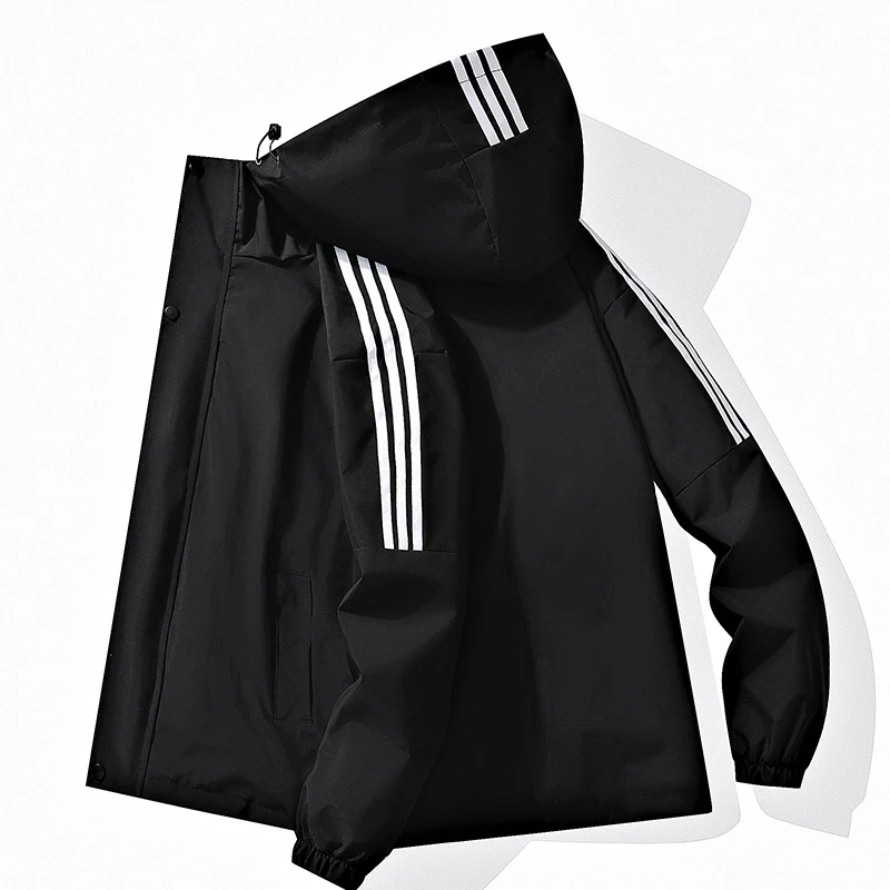 春秋季男士外套运动休闲夹克青少年学生潮流上衣薄款连帽男装褂子