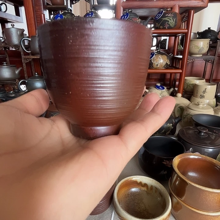 陶云南建水紫陶/柴烧主人杯