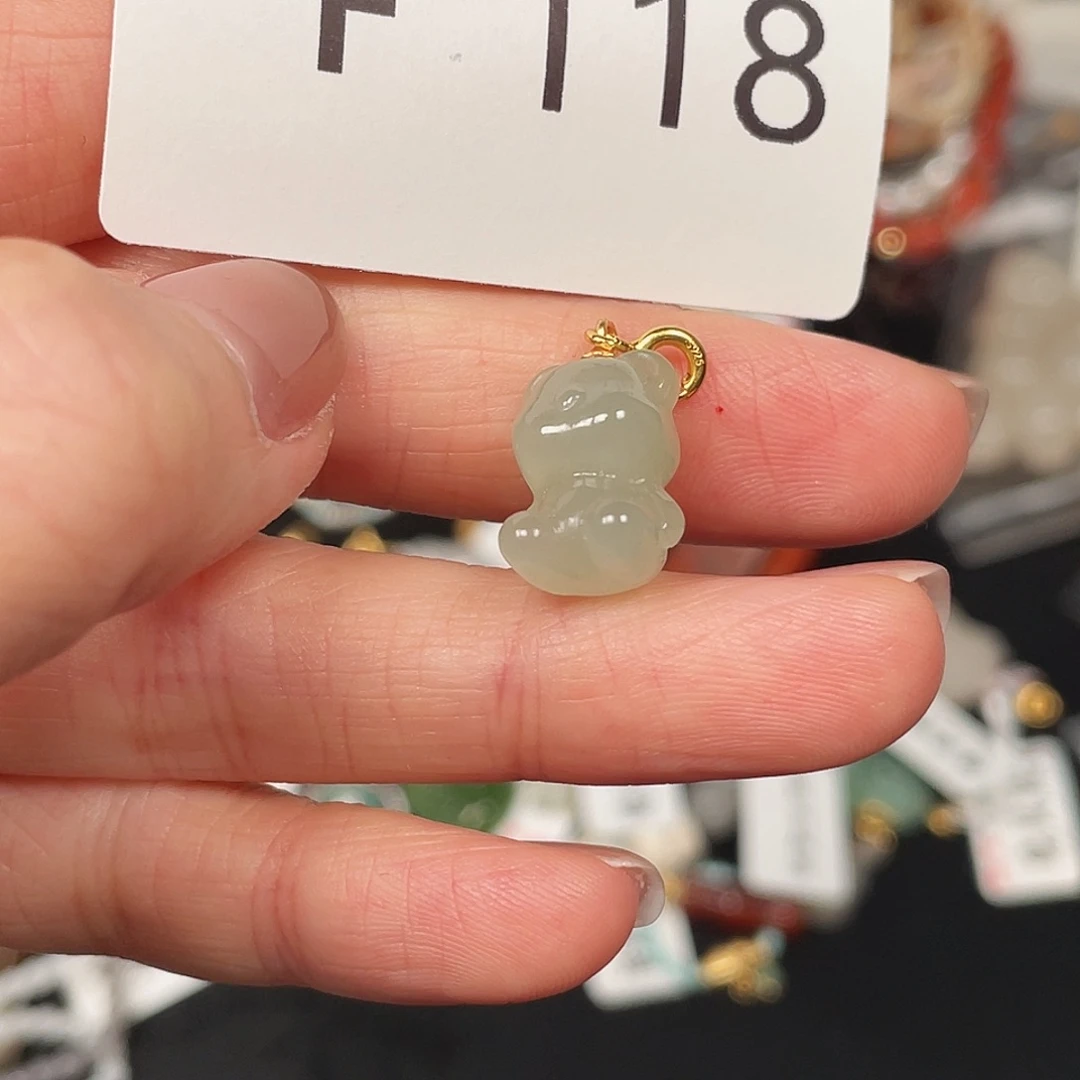 和田玉珠宝半成品未镶嵌F118