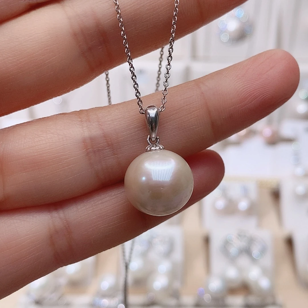 颈饰银S925镶嵌淡水珍珠