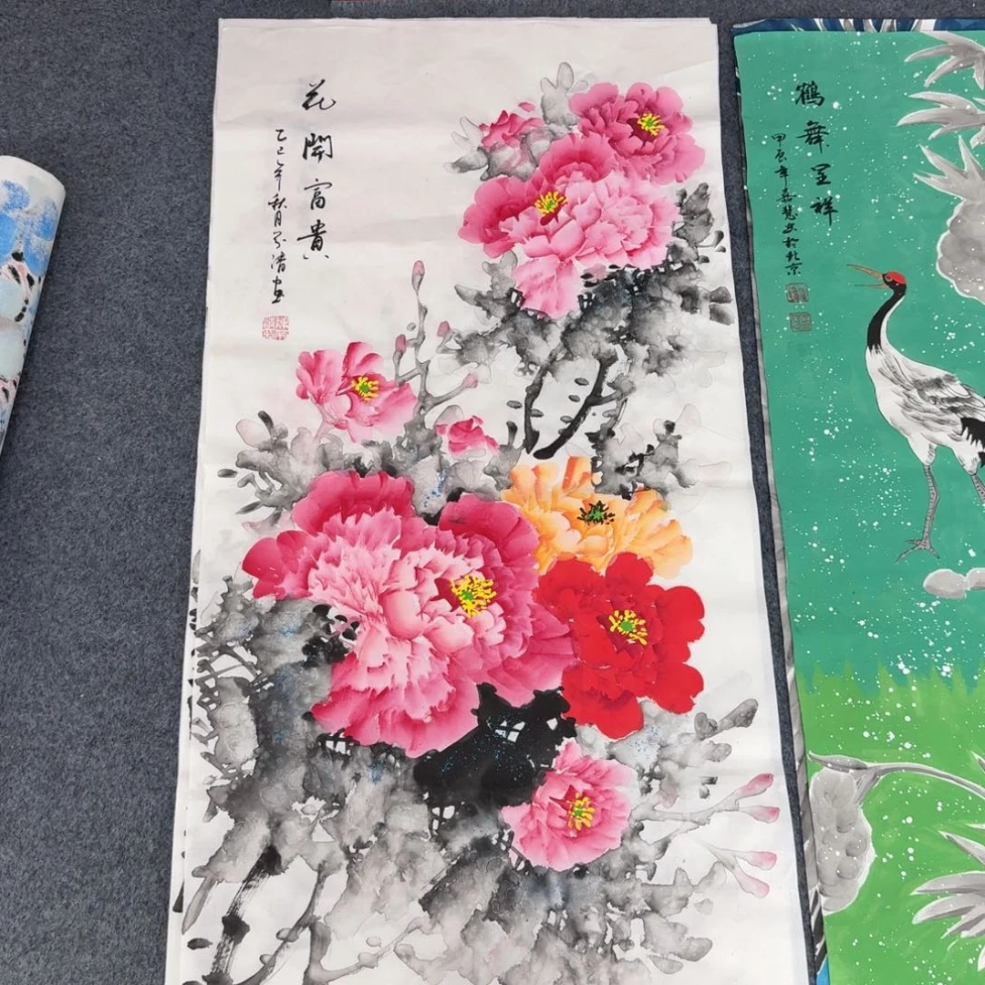 国画三尺尺寸50X100纯手绘作品