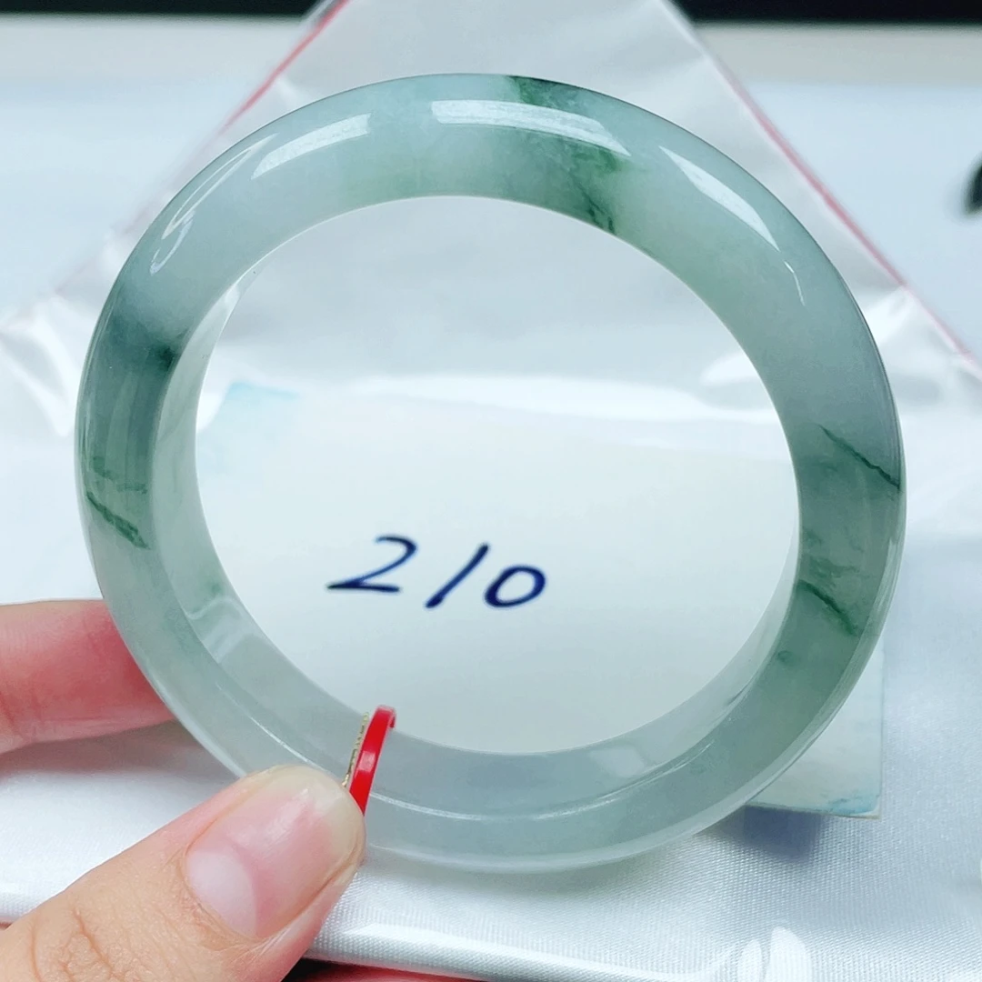 翡翠未镶嵌手镯正圈55