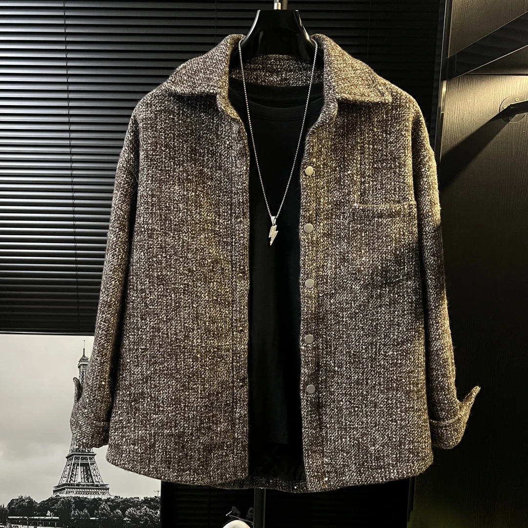 【DB专属】冬季新款棉服亮片小香风复古潮流时尚宽松百搭男士