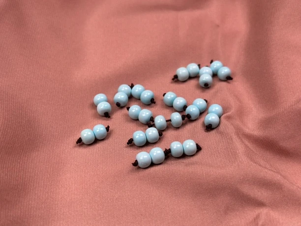 原矿天空蓝高端绿松石对珠 直径6➕mm多样性发货一对