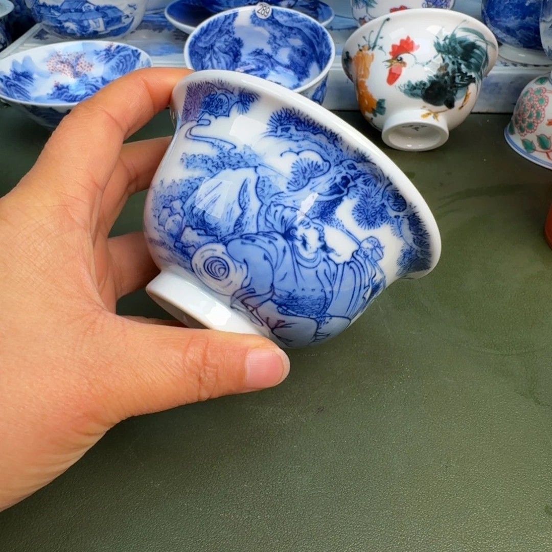 瓷景德镇纯手绘茶具圆圆242