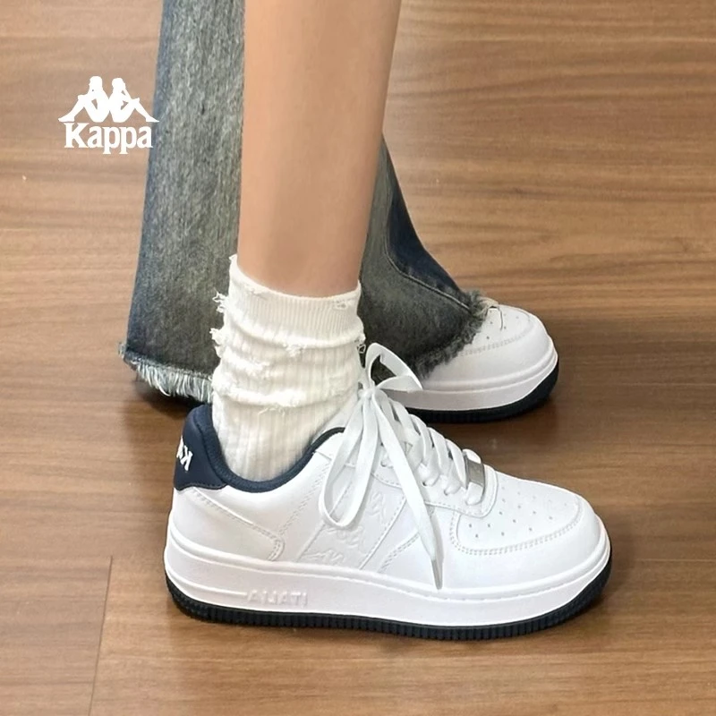 Kappa卡帕厚底小白鞋男女百搭板鞋秋季潮流时尚运动休闲鞋子06CJ