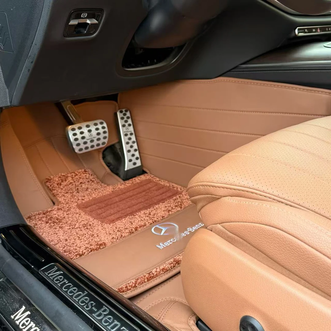 奔驰E300L大包围双层框架脚垫E260L专用改装饰地毯垫E级专车定制