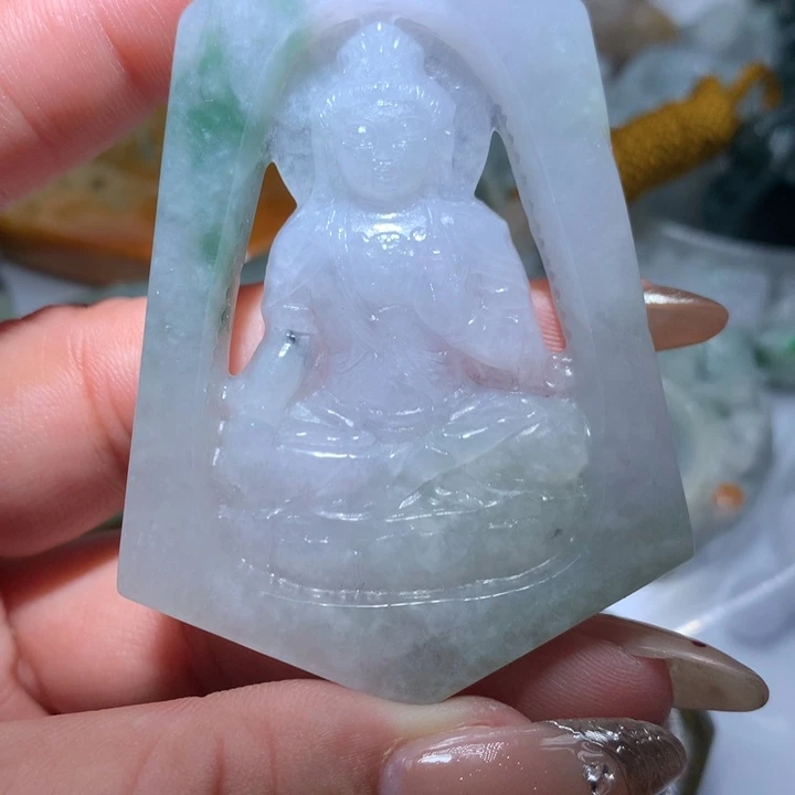 翡翠未镶嵌颈饰保真天然A货翡翠