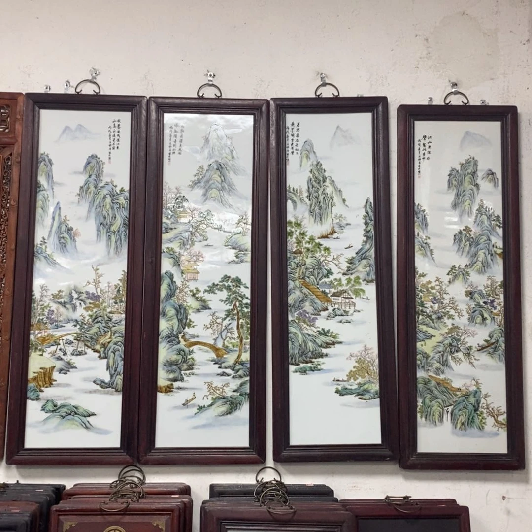 瓷片120*160 景德镇瓷板画柴窑烧制