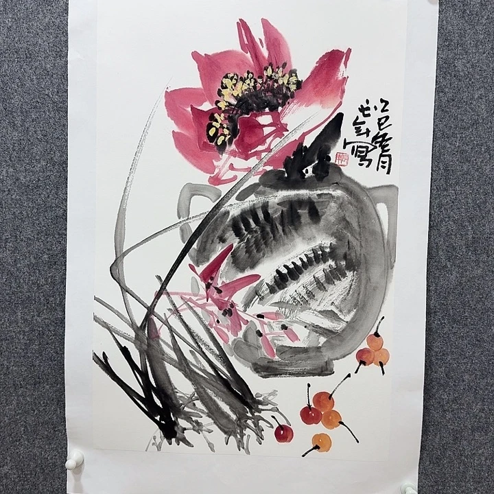 国画靳长年老师手绘作品