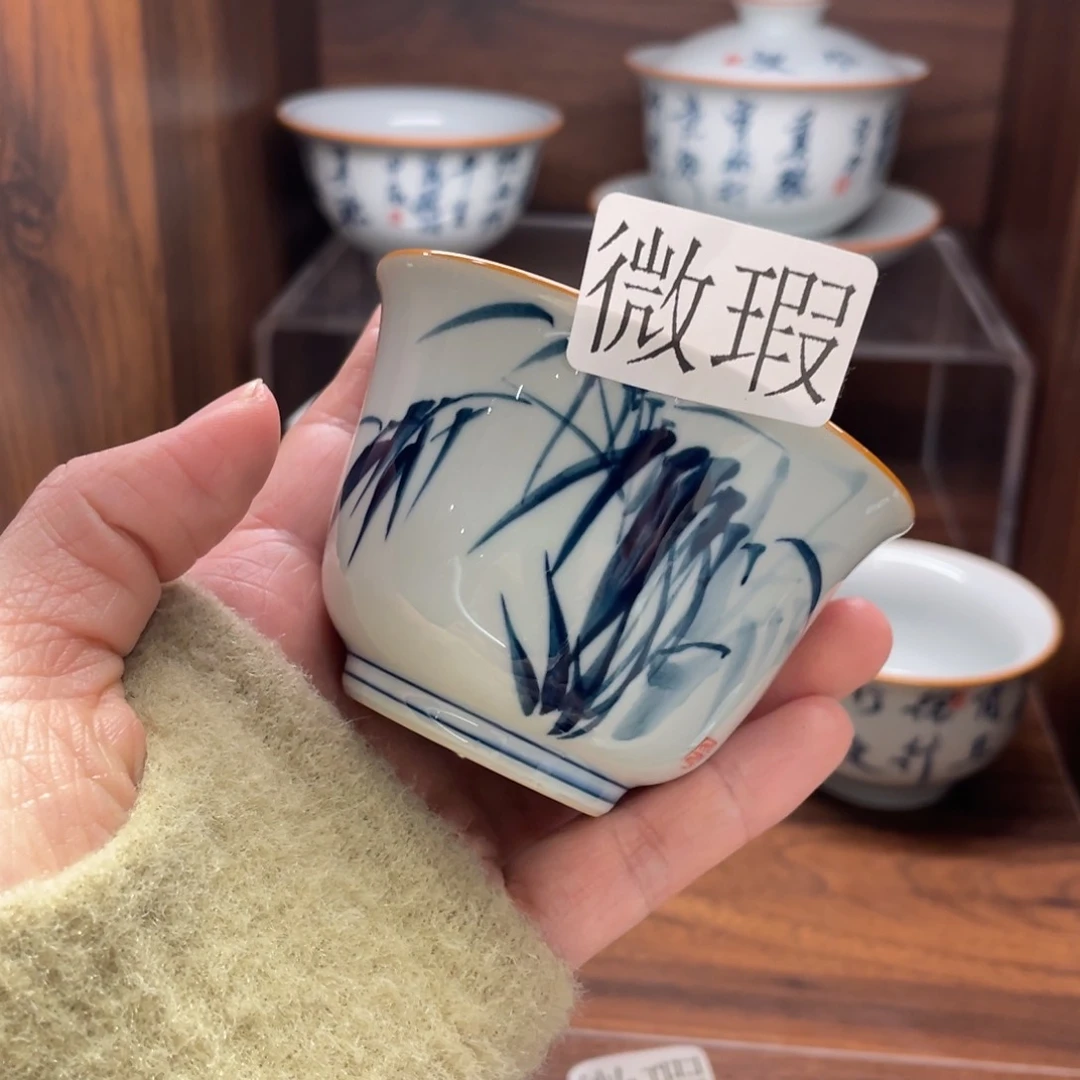 微瑕釉下彩纯手绘