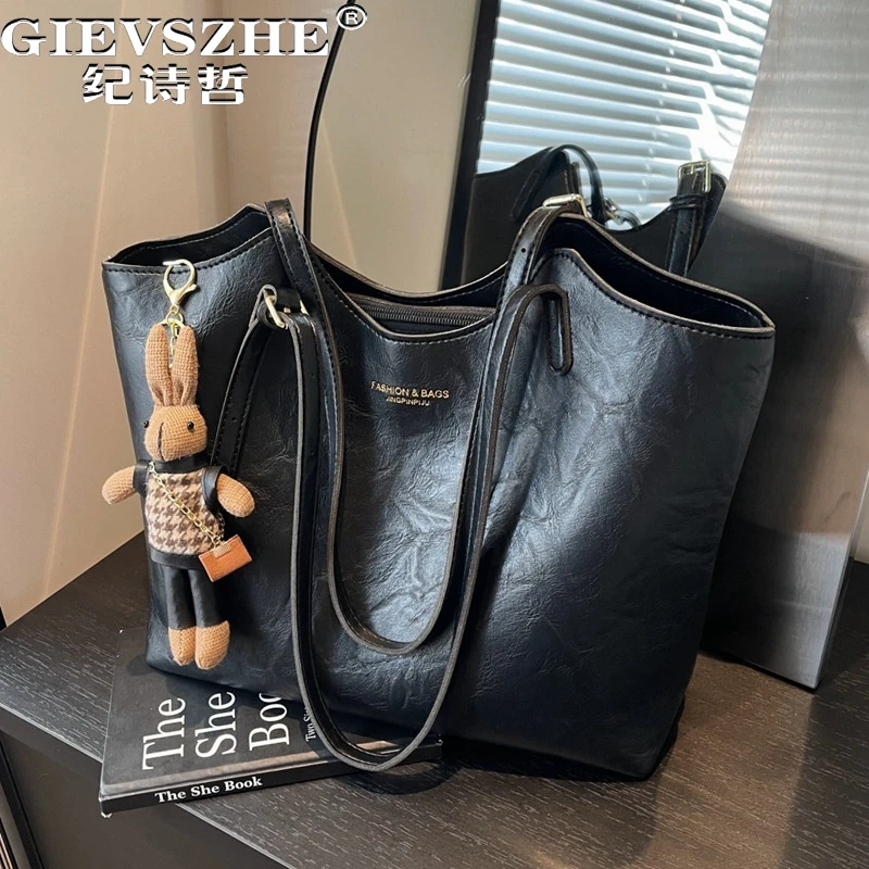 纪诗哲包包女款托特包2025新款腋下包复古大容量通勤单肩包送女友