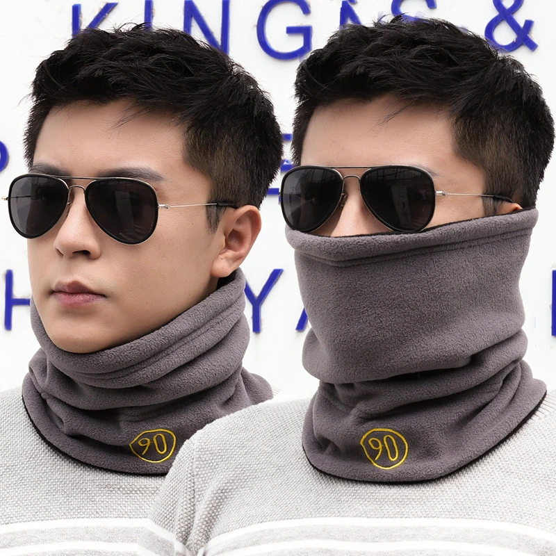 围脖套男士韩版潮流护颈椎保暖套围巾女秋冬季骑行防风加绒加厚