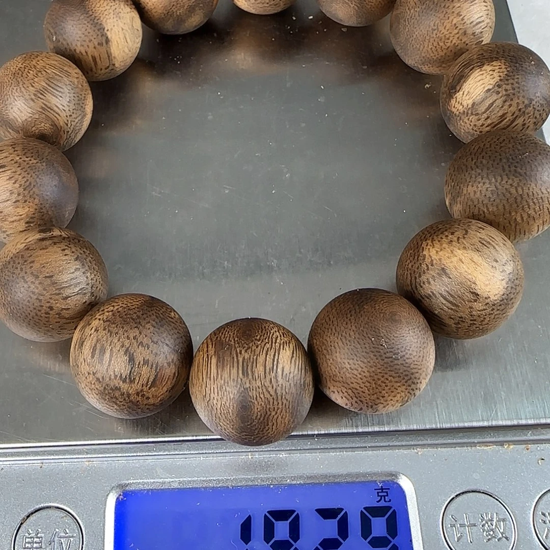 沉香手串海南罗门黑棋16规格19克加
