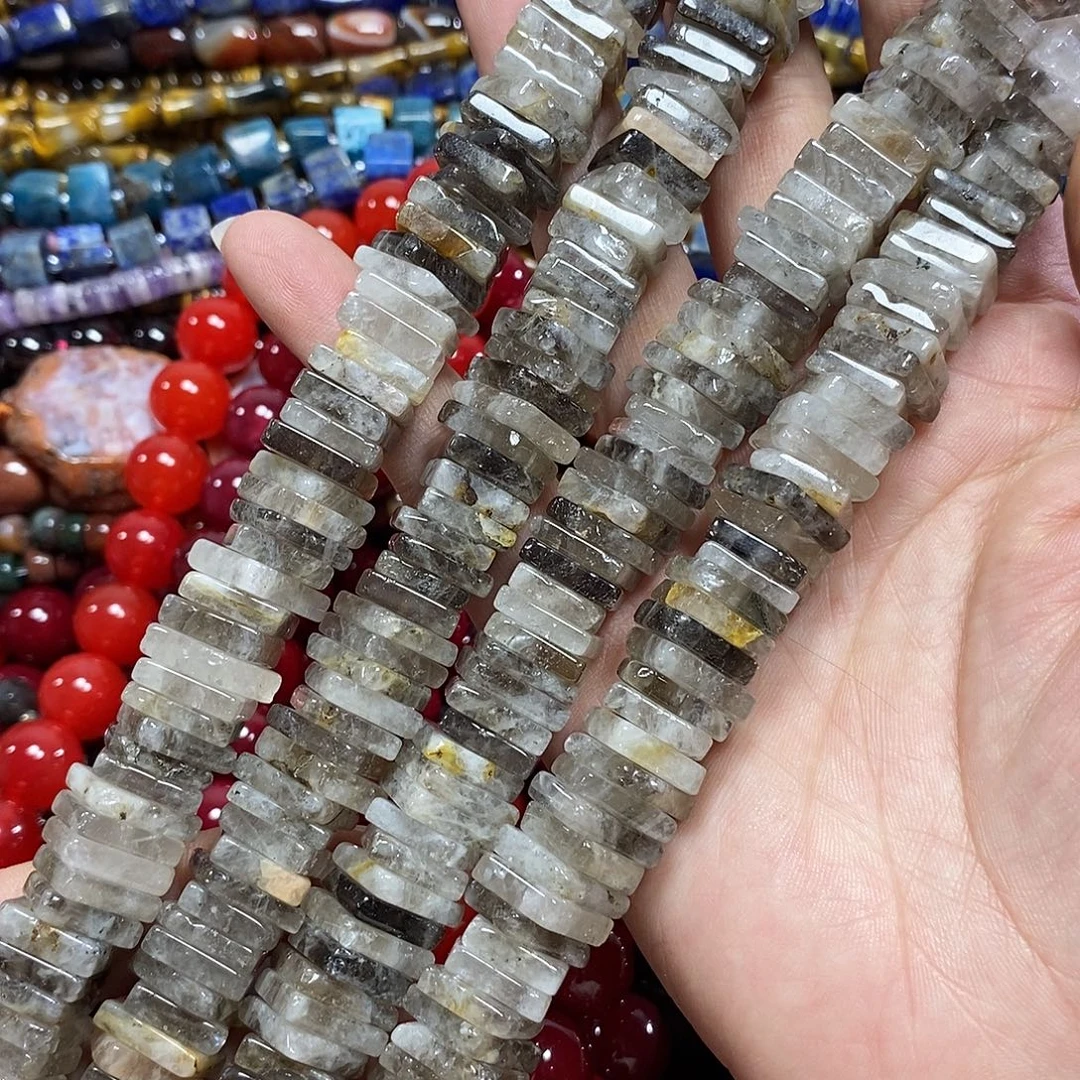 玛瑙/玉髓未镶嵌珠宝半成品茶晶隔片卡12mm一条