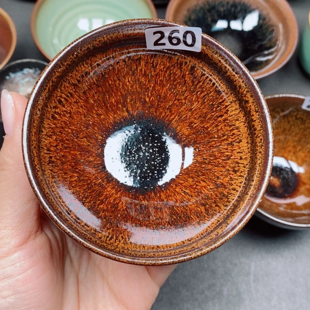 元***花茶盏建窑建盏主人杯260
