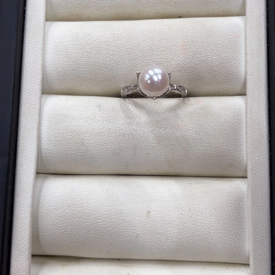 银S925镶嵌戒指海水珍珠