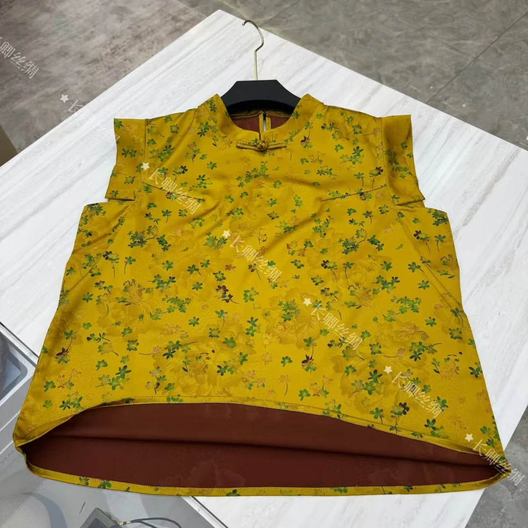 【长卿】新中式盘扣小飞袖国风休闲夏季宽松上衣W184