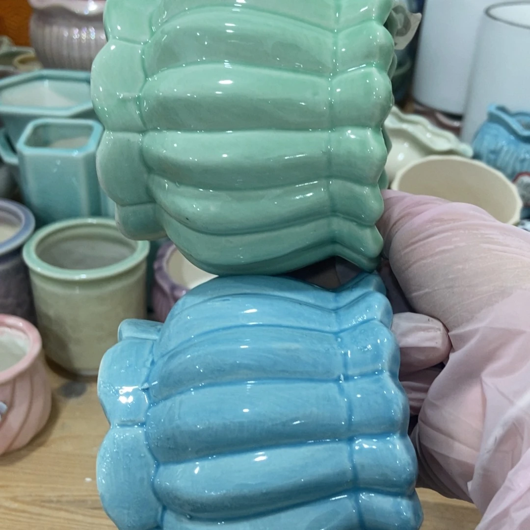 红陶高温陶瓷花盆