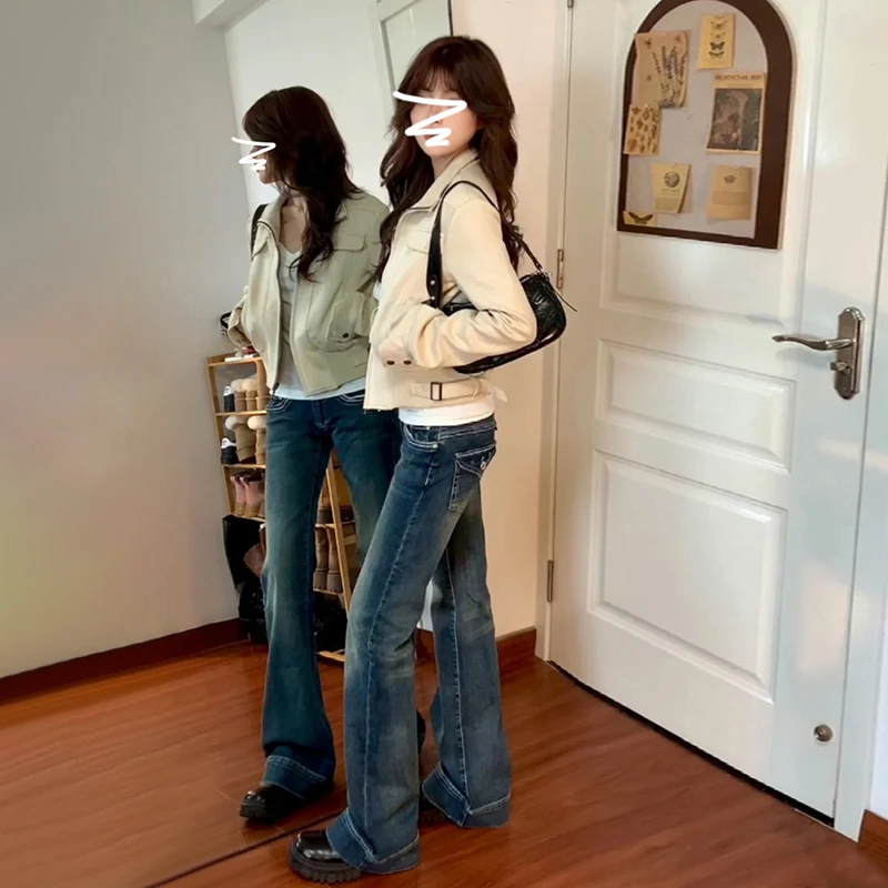 美式美拉德oversize高级感短款夹克正肩外套女秋季2026新款机车服