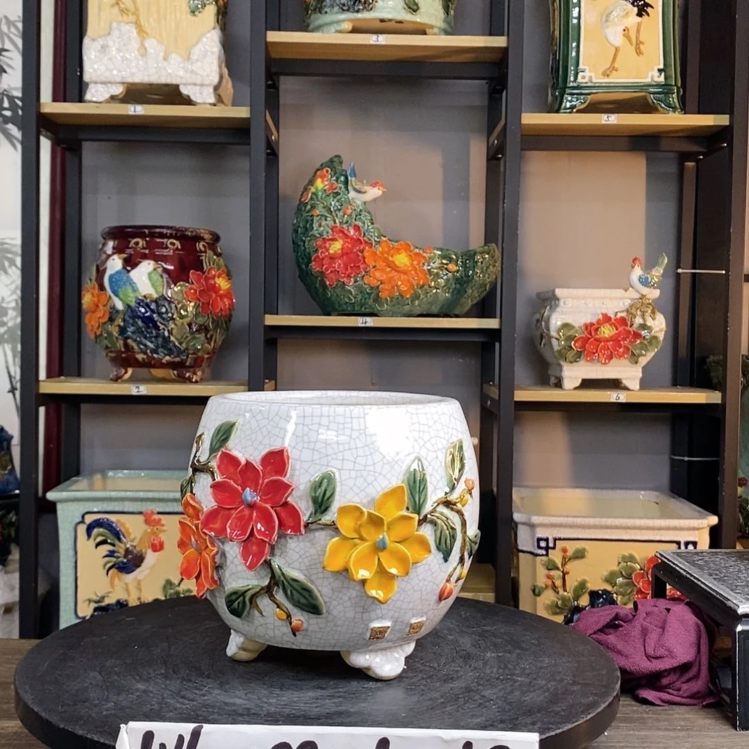 紫砂花盆朱**功1。
