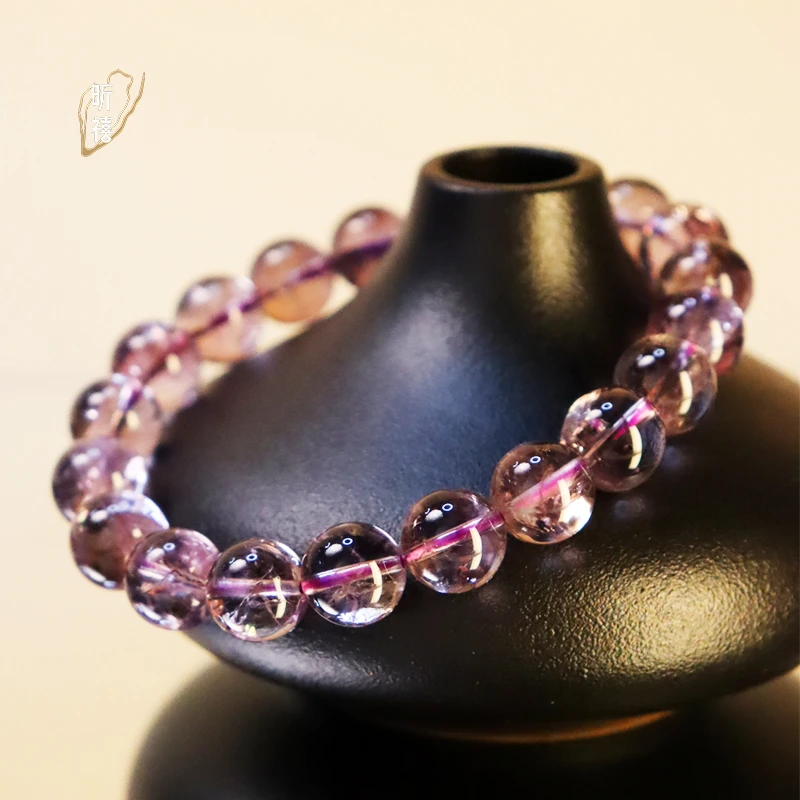 【昕禧·紫阿塞】紫水晶圆珠手链 紫阿赛手串水晶高级小众水晶手串