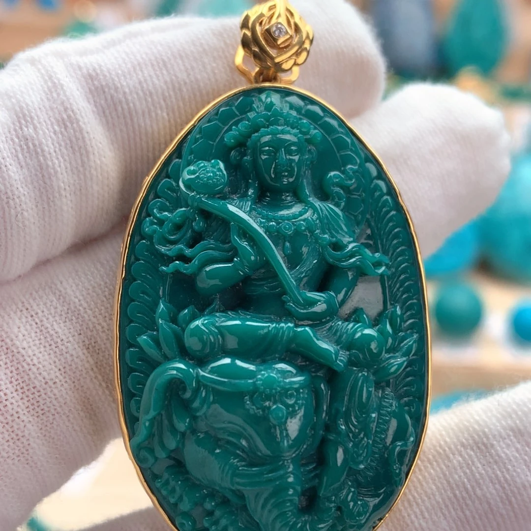 18K金镶嵌绿松石配饰