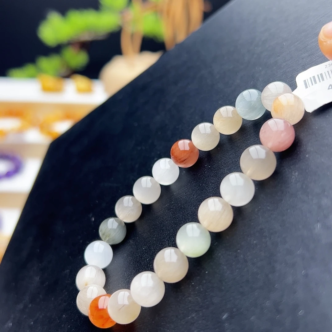 水晶手链未镶嵌彩兔毛8.7mm19.48