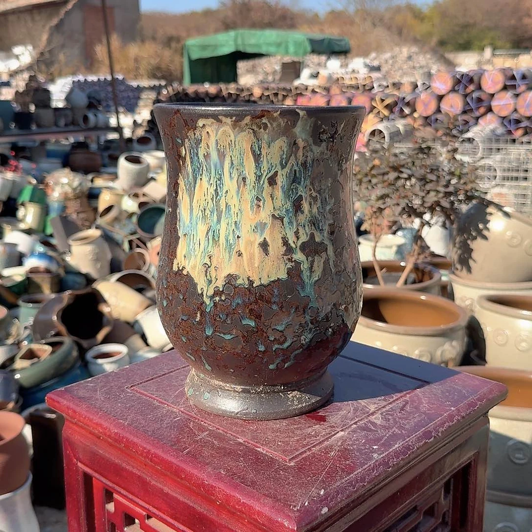 紫砂花盆口17高25（发两个琉璃同款同款！！沈琉璃小号