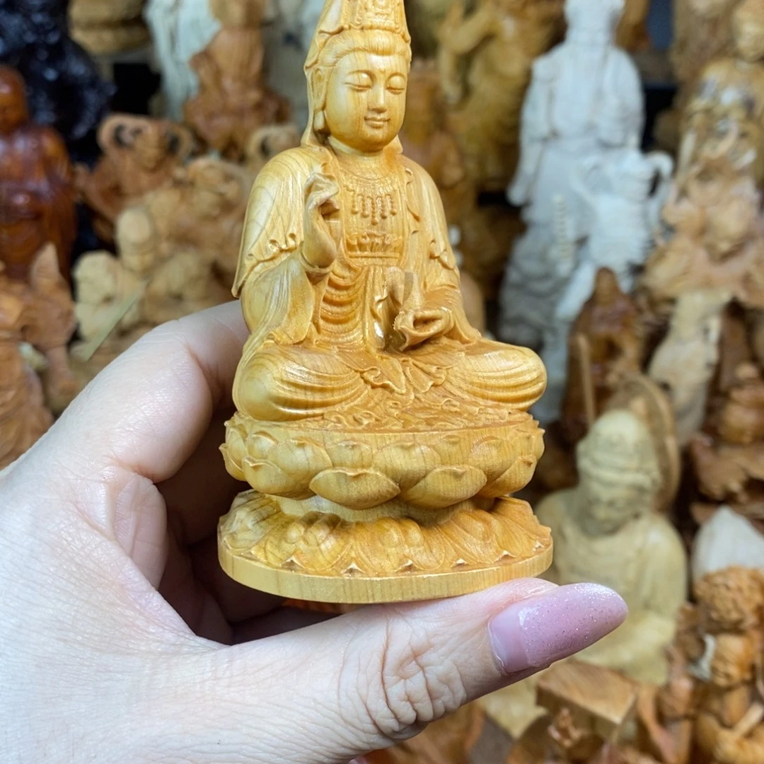 天***师木崖柏9高坐莲观音