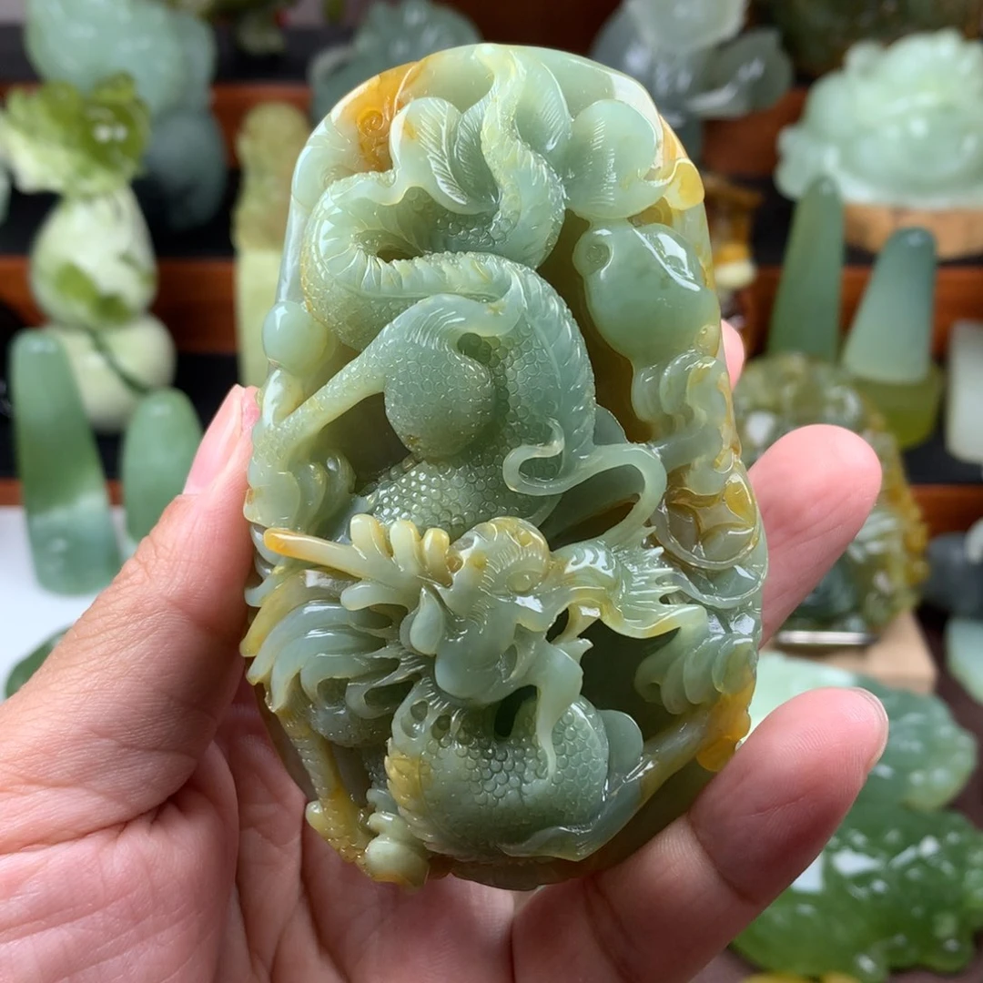 岫玉未镶嵌手把件