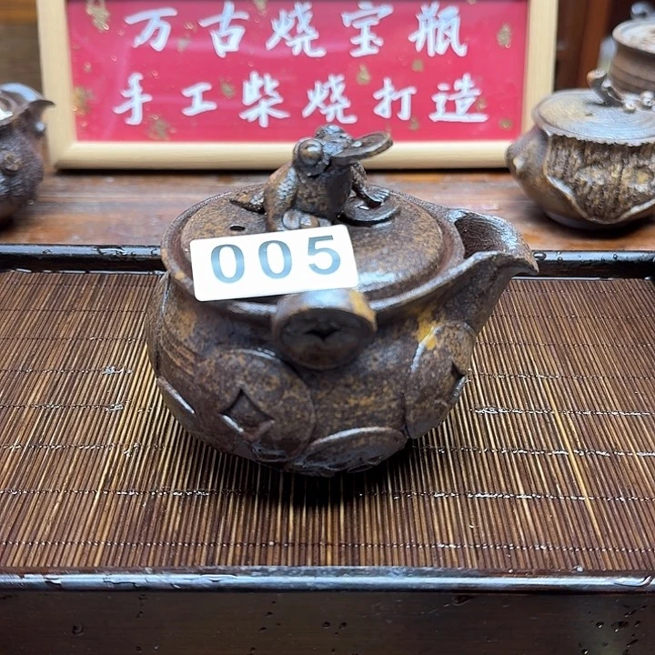 纯手工制作粗陶茶具