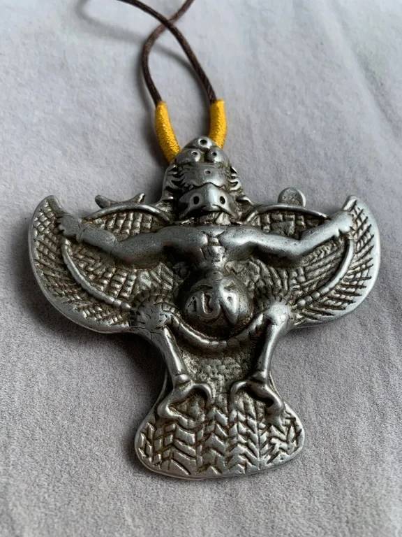 藏传古玩天铁大鹏鸟吊坠