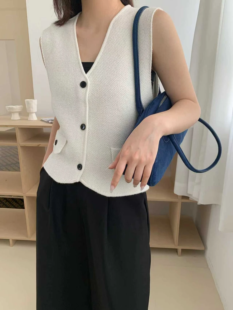 ZH 9-52101新款时尚高质百搭羊毛马甲