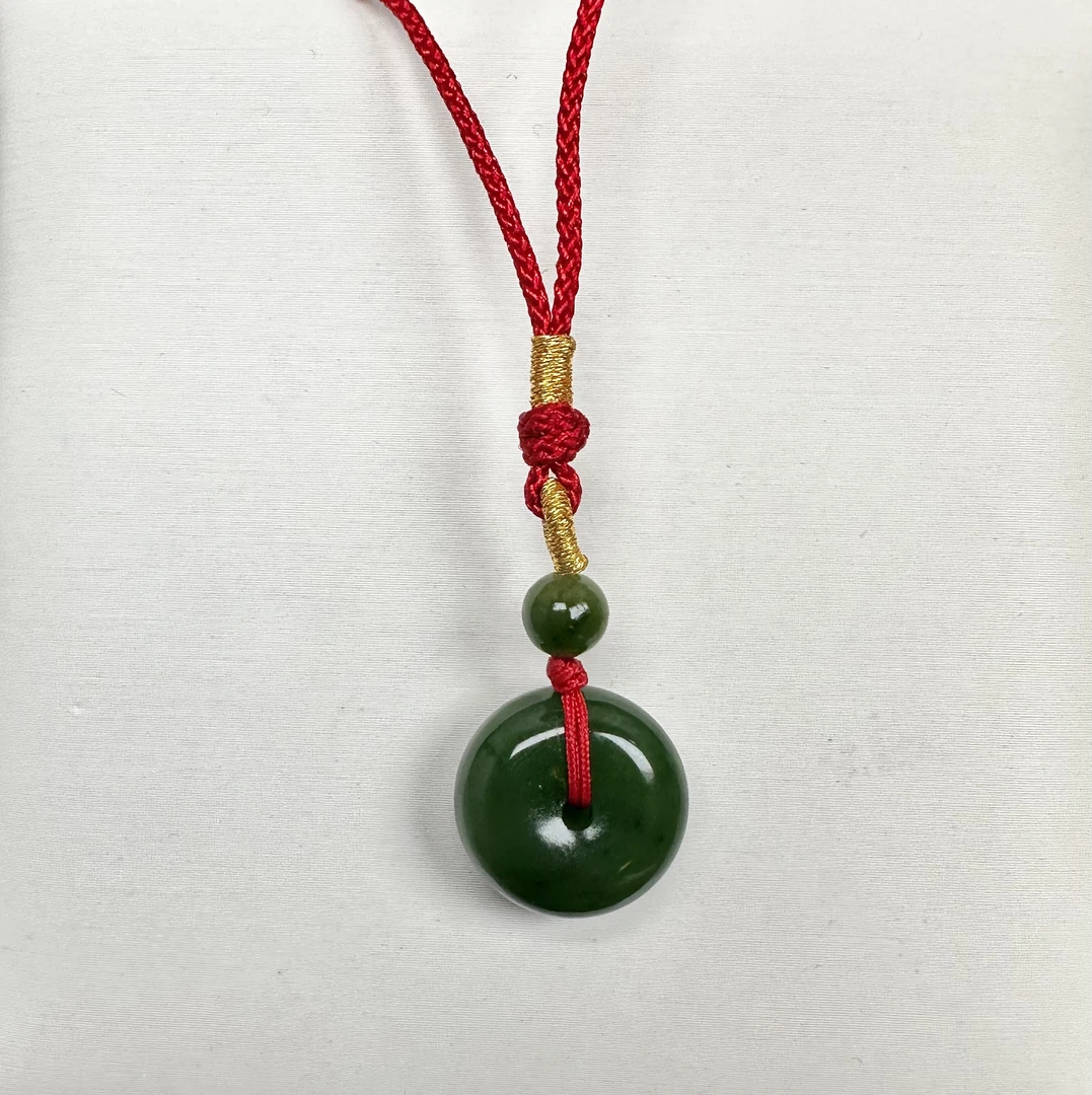 和田玉碧玉平安扣16mm小宝宝新年礼物