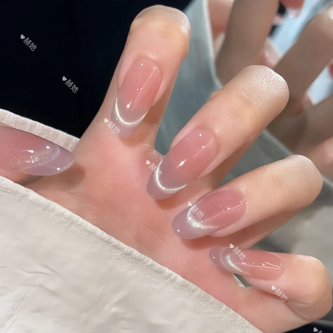 【素颜】纯欲风氛围感猫眼温柔爆闪纯手工显白高级纯欲穿戴甲