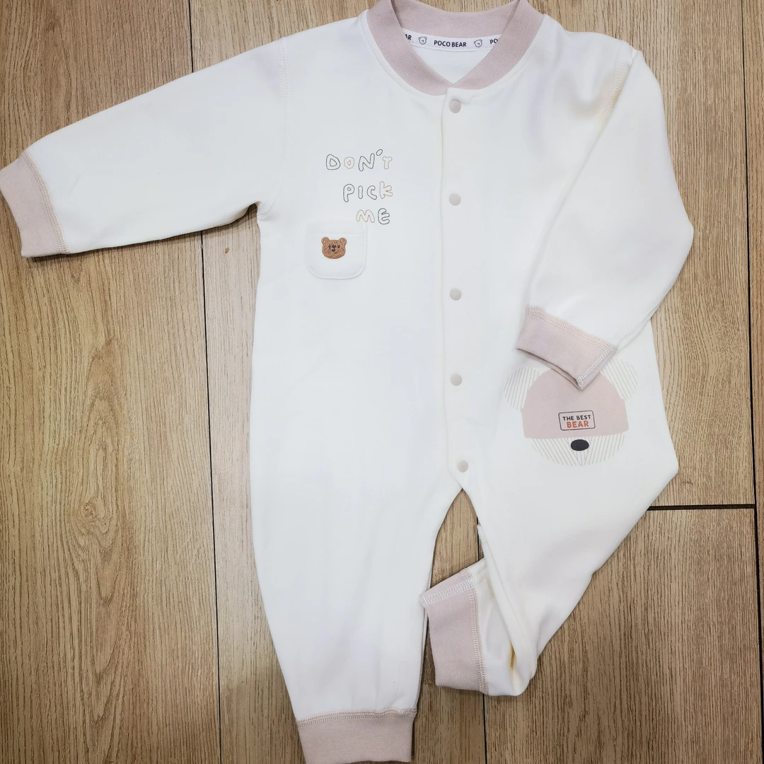 爬服春秋男女通用秋衣可爱风开档长袖婴儿连身衣
