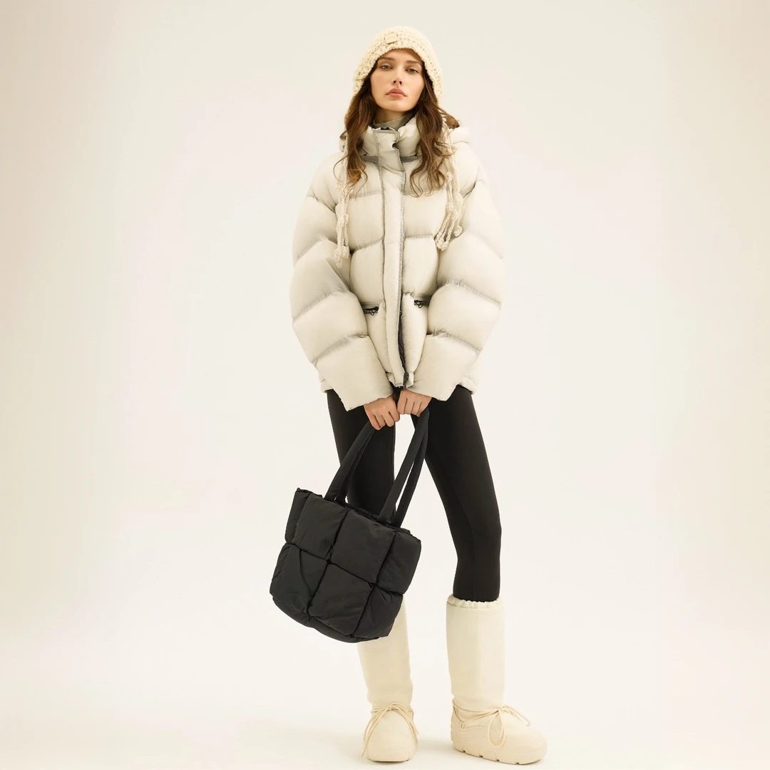 Mesosph看得见的羽绒/重磅300克透明薄雾90鸭绒宽松透明羽绒服