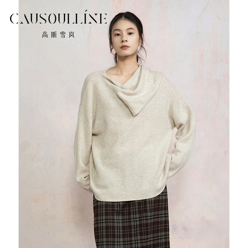 高斯雪岚【冬季新品】气质个性设计款复古针织衫上衣25470463