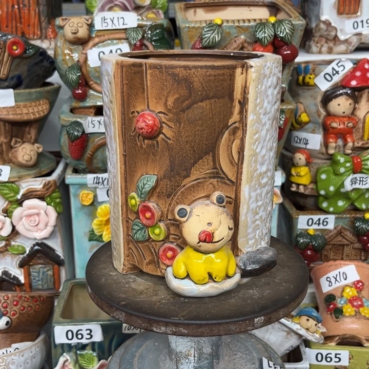 紫砂花盆粗陶材质多肉花盆