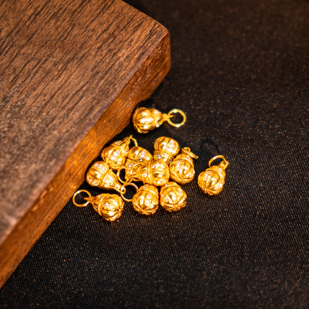 925银银制品 【发1个】银饰散珠DIY文玩珠宝 PJ393