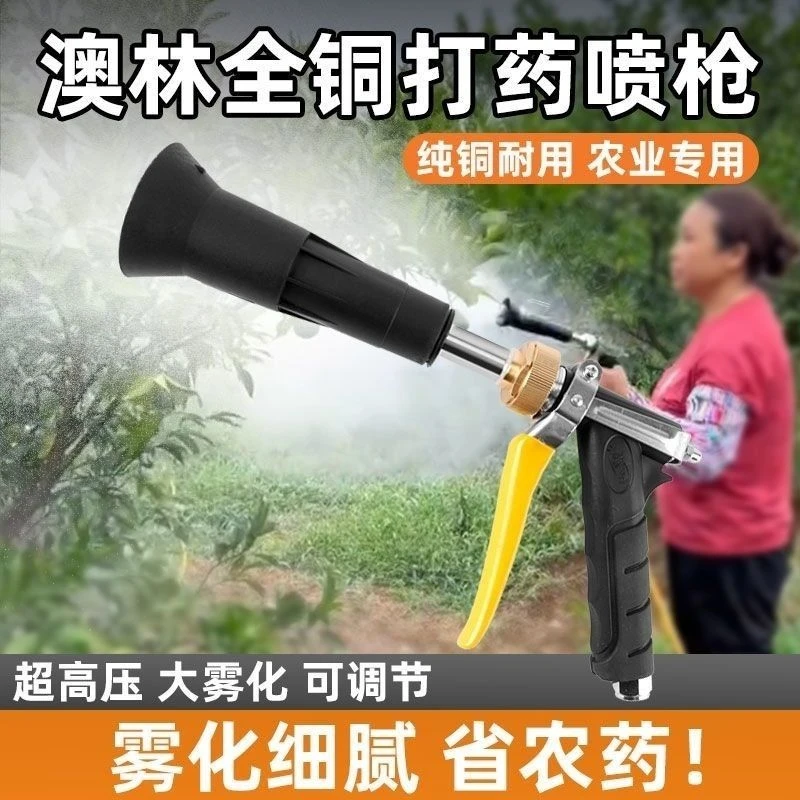 手枪式奥林喷枪打药机台湾农用电喷雾器高压柱塞泵果树喷枪中国大
